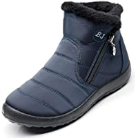 MU CHAO Botas de Nieve para Mujer Zapatos de algodón de Invierno Cremallera Lateral Impermeable Antideslizante Botines…